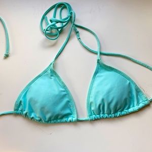 Blue Triangle Bikini Top